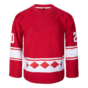 Service OEM, vêtements de sport, maillot de hockey sur glace, logo sur le devant, 100% polyester, impression respirante, impression numérique, maillot de hockey sur glace pour homme adulte - Product Image 1