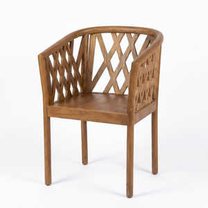 Silla Moderna de Madera de Teca para Exteriores con Acabado Liso y Construcción Duradera - Product Image 1