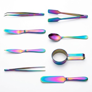 Ensemble d'ustensiles de plats de présentation professionnels en acier inoxydable Rainbow, 6 pièces, outils de plats de présentation pour chef, lavable au lave-vaisselle, lavage à la main uniquement - Product Image 2