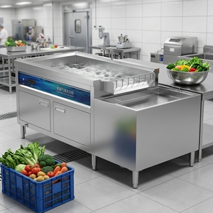 Equipo de Cocina para Restaurante, Lavadora Comercial de Verduras y Frutas, Lavadora de Burbujas con Reciclaje de Agua - Product Image 1