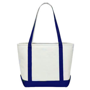 Sac fourre-tout spacieux en toile, fabrication sur mesure avec plusieurs fermetures éclair et tissu en toile 100% coton robuste et réutilisable - Product Image 3