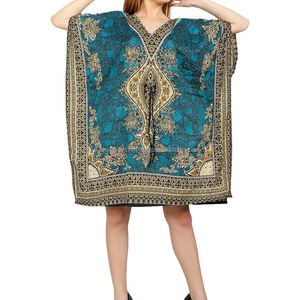 Premium Quality Dashiki Dresses for Women Designer <b>Kaftan</b> Dresses Women <b>Plus</b> <b>Size</b> From India Beach Short Dress - Product Image 6