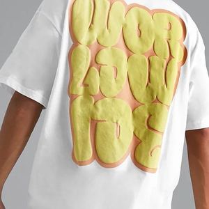 Camisetas de Hombre Recién Llegadas, Estampado Puff, 100% Algodón, Transpirables, Anti-UV, Corte Holgado, Estilo Urbano, Casual, Verano - Product Image 5