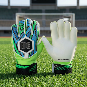 Guantes de Portero de Fútbol de Cuero Antideslizantes y Transpirables, Guantes Profesionales Personalizados con Agarre, Corte Negativo, Ecológicos, Unisex - Product Image 3