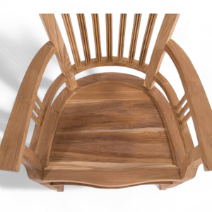 Solid Teak Patio Conversation Set with Three Seat Sofa Lounge Chairs Wide Armrests and Wooden Coffee <b>Table</b> - Product Image 5