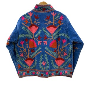 Embroidered Breathable Autumn/Winter Women's <b>Quilted</b> Jackets with Stand Collar and <b>Single</b> Button Closure - Product Image 5