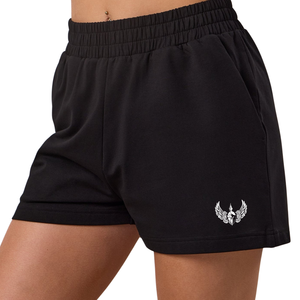 <b>Black</b> Cotton <b>Shorts</b> <b>Women</b> Elastic Waist Casual Lounge <b>Shorts</b> Relaxed Fit Comfortable Daily Wear Lifestyle Clothing - Product Image 3