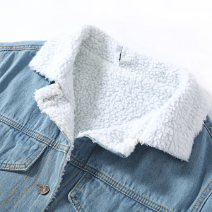 Abrigo Largo de Mezclilla para Mujer, Forrado de Felpa, Cuello Camisero, Cierre de Botones, Chaqueta Casual de Invierno - Product Image 4