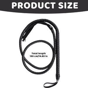 Fouet de polo professionnel conçu pour un contrôle précis, une réponse équilibrée, l'entraînement et le sport équestre. Fouet en cuir pour chevaux. - Product Image 3