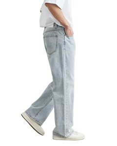 Haute qualité nouvelle tendance hommes Plaid 2025 Streetwear étiquette personnalisée coupe ample taille moyenne droite bleu Stretch pantalon en gros - Product Image 3