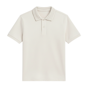 Chemise ajustée à manches courtes en tricot pour homme, coton et polyester, imprimée, respirante, brodée, douce, confortable, respectueuse de la peau - Product Image 2