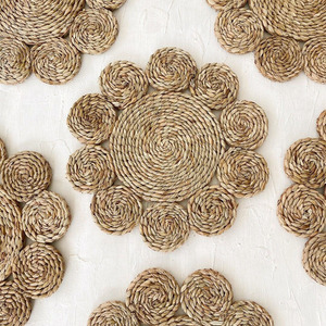 Hot Selling 2026 Natural Rattan Charger Plates OEM Customize Sizes Variety of Colors Handmade Rattan <b>Placemat</b> for Table Decor - Product Image 6