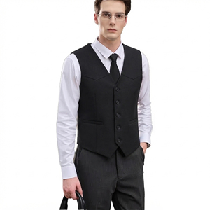 Chaleco de Boda para Hombre al por Mayor, Chaleco Formal de Negocios, Corte Entallado, Tela de Lana Premium, Logotipo Personalizado OEM/ODM - Product Image 1