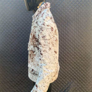 Blouson aviateur unisexe élégant en cuir véritable camouflage, en peau de vache véritable, imperméable et coupe-vent, idéal pour la conduite printanière - Product Image 4