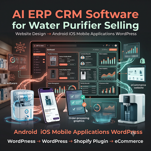 ซอฟต์แวร์ AI ERP CRM สำหรับเว็บไซต์ขายเครื่องกรองน้ำ ออกแบบเว็บไซต์ แอปพลิเคชันมือถือ Android iOS ปลั๊กอิน WordPress Shopify อีคอมเมิร์ซ - Product Image 1