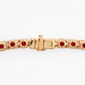 Collar de tenis de oro amarillo de 14K con diamantes cultivados en laboratorio de 47.00ct, corte radiante, certificado IGI, joyería de lujo para bodas y fiestas, cierre de langosta - Product Image 6