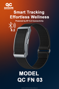 สายรัดข้อมืออัจฉริยะไร้หน้าจอ รุ่น 2025 FN03 วัดออกซิเจนในเลือด ความดันโลหิต อัตราการเต้นของหัวใจ แบตเตอรี่ใช้งานได้นาน มาตรฐานกันน้ำ IP68 ตรวจสอบการนอนหลับ รุ่น ETQ07-1 BLE 5.2 QWatch Pro - Product Image 2