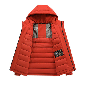 Autumn Winter Slim Fit Varsity <b>Jackets</b> Thickened <b>Waterproof</b> Stand Collar Warm Cotton-<b>padded</b> Outdoor Casual Windproof - Product Image 5