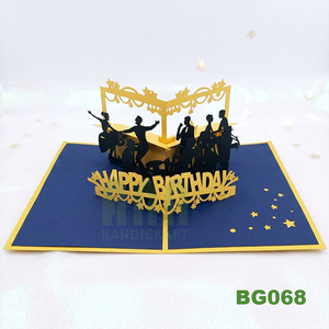 Custom 4 <b>Color</b> Printed Matte Varnishing Rectangle Happy Birthday 3D Pop Greeting Cards Souvenir Handmade Paper Material <b>Envelope</b> - Product Image 6