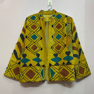 Hand Embroidered Suzani Boho Velvet <b>Winter</b> Jacket Designer Ethnic Womens Coat Artisan Handmade Jacket - Product Image 1