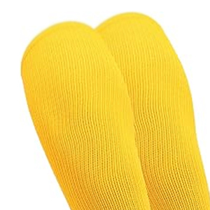 Chaussettes de football jaunes mi-hautes pour adultes, respirantes, en tricot de spandex et polyester, pour l'été, couleur unie - Product Image 5