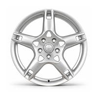 Jantes forgées monobloc à cinq branches avec fentes d'aération, 18-22 pouces, finition argentée, modèle VIW-209 pour BMW, Audi, Mercedes-Benz