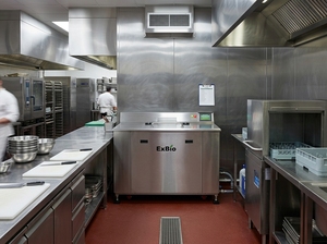 Broyeur de déchets alimentaires électrique commercial en acier inoxydable à haute précision avec technologie de silencieux Exbio, capacité de 300 kg/jour, pour compostage - Product Image 3