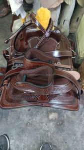 Adult Western Handmade Genuine Leather Western Pleasure Trail Riding <b>Saddle</b> for Racing and Riding in American Cowboy Style - Product Image 6