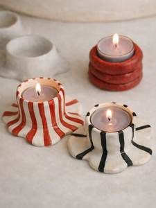 ที่วางเทียนเซรามิกแบบแฮนด์เมดคลาสสิกทนความร้อนเป็นมิตรกับสิ่งแวดล้อมของตกแต่งงานปาร์ตี้ที่บ้านห้องนั่งเล่นโต๊ะรับประทานอาหาร - Product Image 6