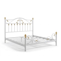 Cadre de lit victorien artisanal en fer forgé réglable, plateforme métallique robuste, mobilier de chambre à coucher, taille Queen, taille personnalisée OEM