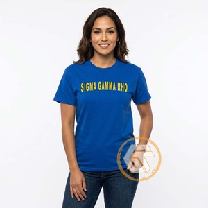 เสื้อยืดลำลองสำหรับผู้หญิง GREEK TREASURES Sigma Gamma Rho Sorority ผ้าฝ้าย 100% ระบายอากาศได้ดี ไม่ยับ ซักเร็ว เป็นมิตรกับสิ่งแวดล้อม เหมาะสำหรับฤดูร้อน ขายส่ง - Product Image 2