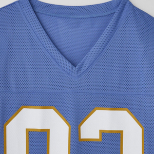 Wholesale Blank <b>Mesh</b> Football Jersey for Adult Men's Breathable Quick Dry <b>Short</b> V-neck Customizable Custom Team Name Party - Product Image 6