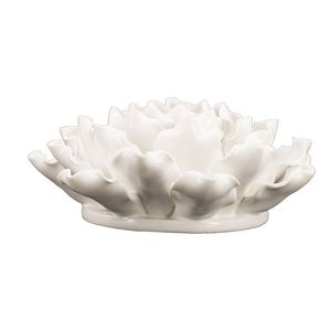 Decorazione Murale in Ceramica Crema Fatta a Mano D5.9x2.8 Come Elegante Adesivo da Parete - Product Image 5