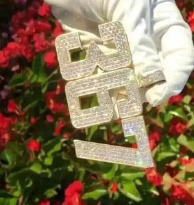 Pendentif personnalisable en argent plaqué 925 avec moissanite véritable taille ronde 4 carats, breloques et pendentifs raffinés pour fêtes - Product Image 3