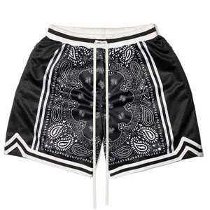 กางเกงขาสั้นผ้ายืดของผู้ชายผ้าฝ้าย100% พิมพ์ซับลิเมชันสำหรับกีฬาและแบรนด์ - Product Image 3