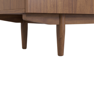 Commode en bois massif teck, meuble de rangement minimaliste, buffet autoportant en bois pour chambre à coucher et salon - Product Image 3