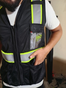 Gilet de sécurité haute visibilité réfléchissant, respirant, imperméable, séchage rapide, léger, en polyester, unisexe, pour le travail - Product Image 4