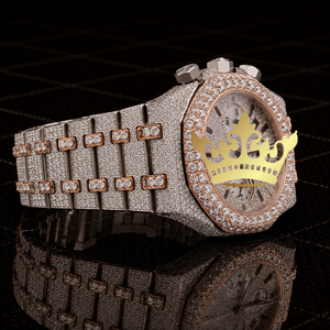 Luxury Jewelry Style Moissanite Diamond Watch Men Stainless Steel Bracelet Watch - Product Image 1