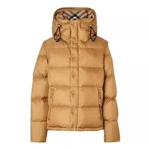 Veste matelassée personnalisée pour homme, doublure à carreaux kaki, vente en gros, manteau à capuche rembourré chaud, veste d'extérieur d'hiver, OEM, nouveauté - Product Image 1