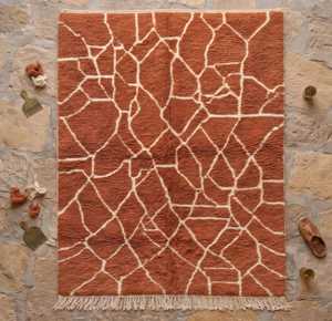 Auténtica alfombra marroquí Beni Ourain hecha a mano personalizada 265cm X 178cm Tapis alfombra para decoración de habitación o puerta - Product Image 4