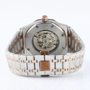 El mejor reloj de diamantes VVS Moissanite de alta calidad para hombres, superventas, banda de acero inoxidable, movimiento japonés, estilo Hip Hop helado - Product Image 4