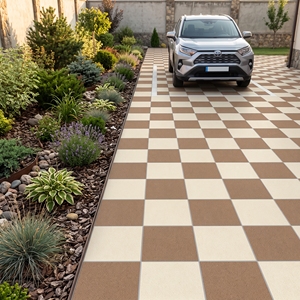 Carreaux de sol en porcelaine robustes 400x400mm 12mm, finition mate, antidérapants, résistants aux acides et à l'usure, pour usage extérieur et allées. - Product Image 6