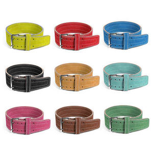 Cinturón de Levantamiento de Pesas de Cuero Vacuno Personalizado, Diseño de Doble Hebilla Resistente, 4 Pulgadas de Ancho, Soporte de 10 mm de Grosor, Antideslizante - Product Image 5