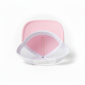 Pink 6-Panel Trucker Hat Mesh Fabric Unisex Adjustable Casual Spring Summer <b>Cap</b> - Product Image 2