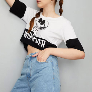 T-shirts crop top tendance : Nouveaux modèles ODM les plus populaires, design unique pour femmes, avec services OEM/ODM, coupe ample, collection 2026 - Product Image 4