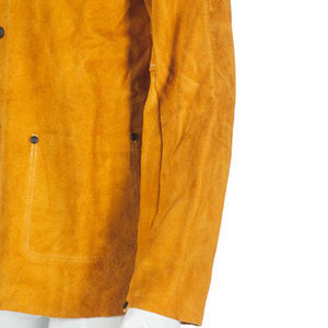 Veste de soudage professionnelle, équipement de protection avec ajustement réglable, veste de soudage en cuir et coton, vêtements de sécurité. - Product Image 3