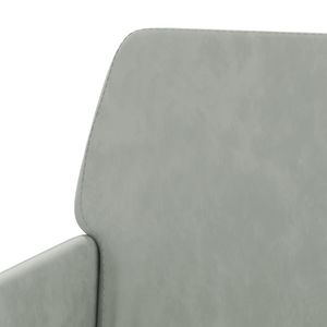 Divano a 2 Posti in Velluto Grigio Chiaro con Struttura in Metallo e Compensato per Soggiorno, Elegante Divanetto per 2 Persone - Product Image 6