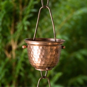 โซ่ทองแดงแขวนตกแต่งสวนสองชั้น สไตล์เรียบง่าย อลูมิเนียมตกแต่งน้ำไหล - Product Image 3