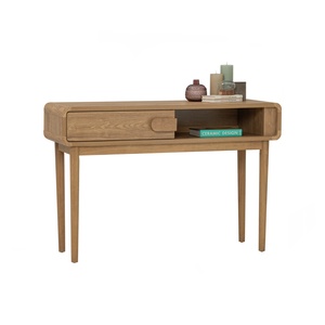 Table console LOME en chêne naturel sophistiqué, table d'entrée étroite pour la décoration moderne de la maison et l'accueil au bureau - Product Image 4