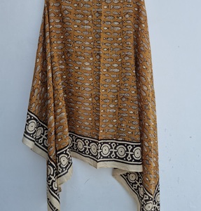 Wholesale Hand Block Printed Lightweight Breathable Long Cotton <b>Sarong</b> Pareo Floral Beach Wrap for Women Boho Cover 100% Cotton - Product Image 5